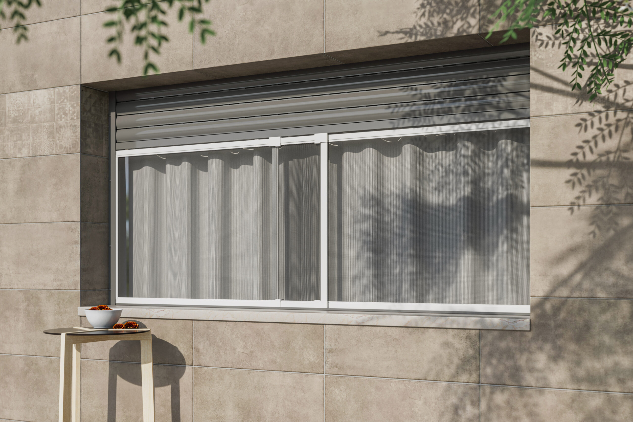 Detalle mosquitera extensible
